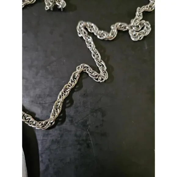 Vintage GENUINE PEWTER TEARDROP PENDANT WITH ETCHED OWL /‎ 20" Chain - Picture 4 of 4